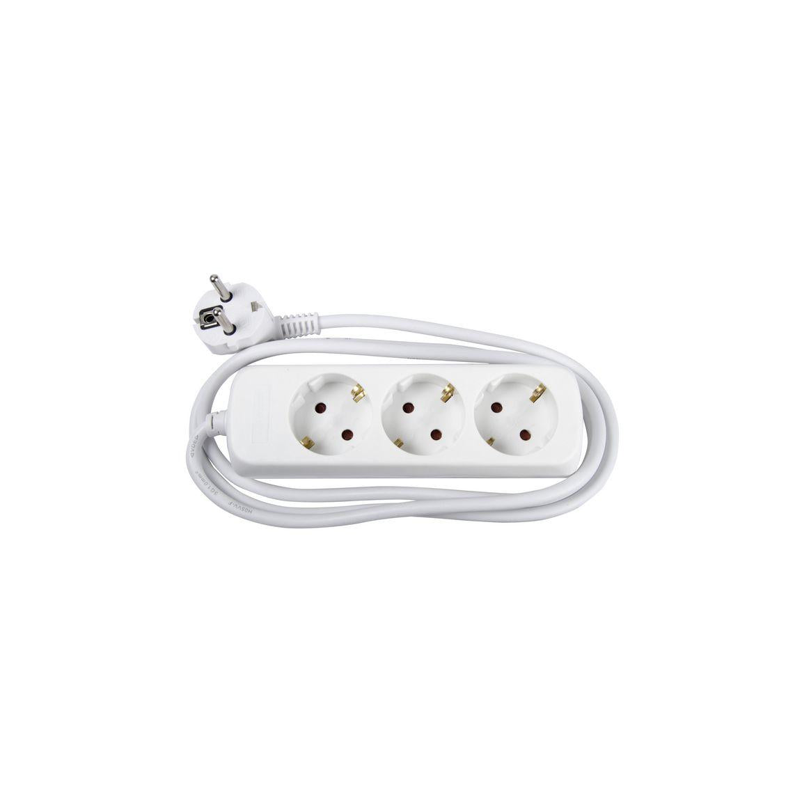 Branch outlet earthed 3-way 3m cable petsk.