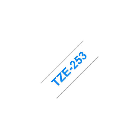 Tape BROTHER TZE253 24mm blue on white