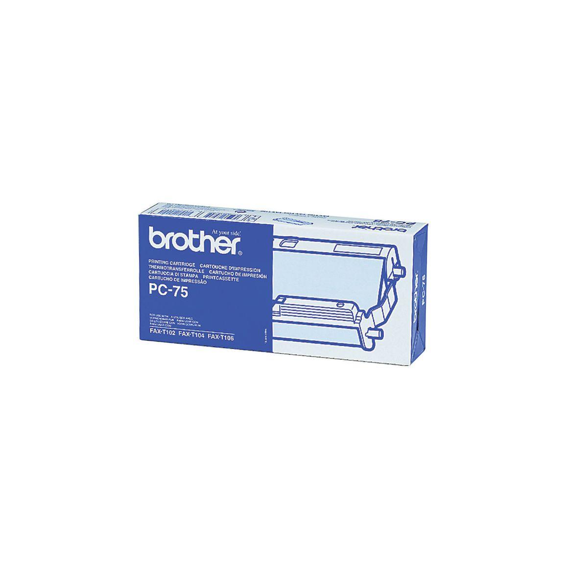 Colour ribbon film BROTHER PC75 black