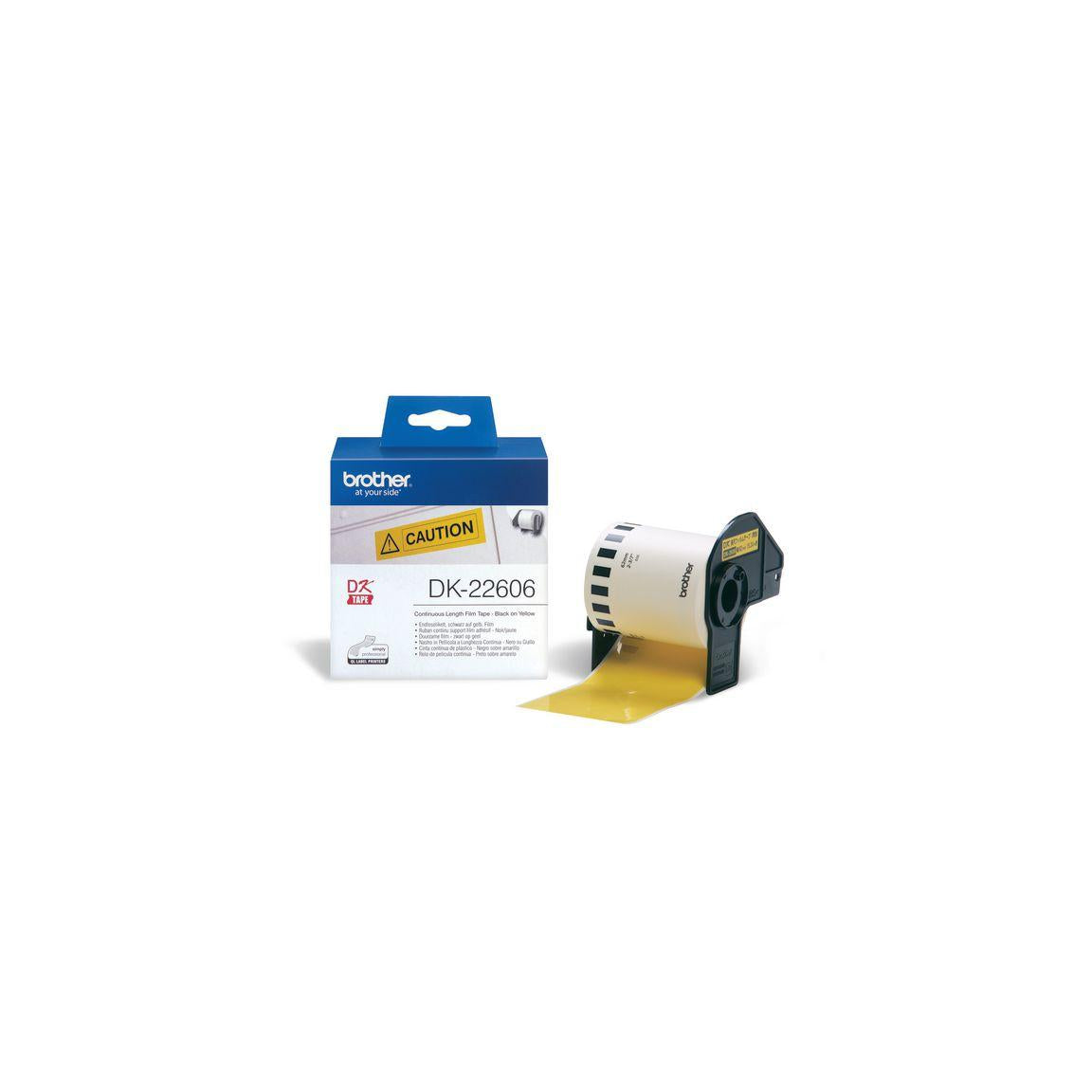 Label BROTHER continuous 62mmx15,24m yellow