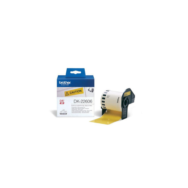 Label BROTHER continuous 62mmx15,24m yellow