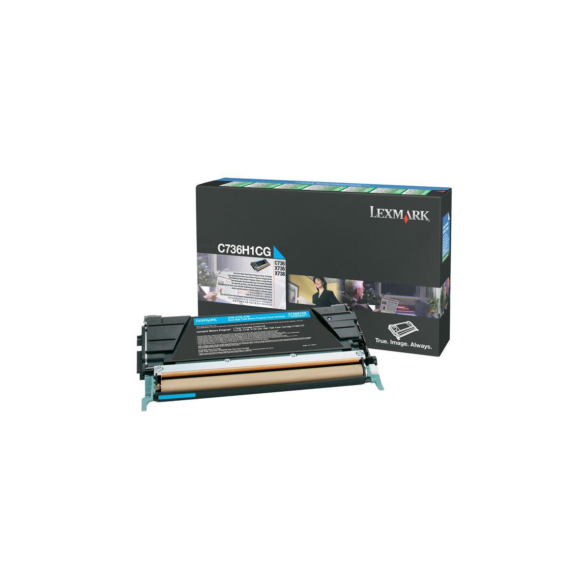 Toner LEXMARK C736H1CG 10K cyan
