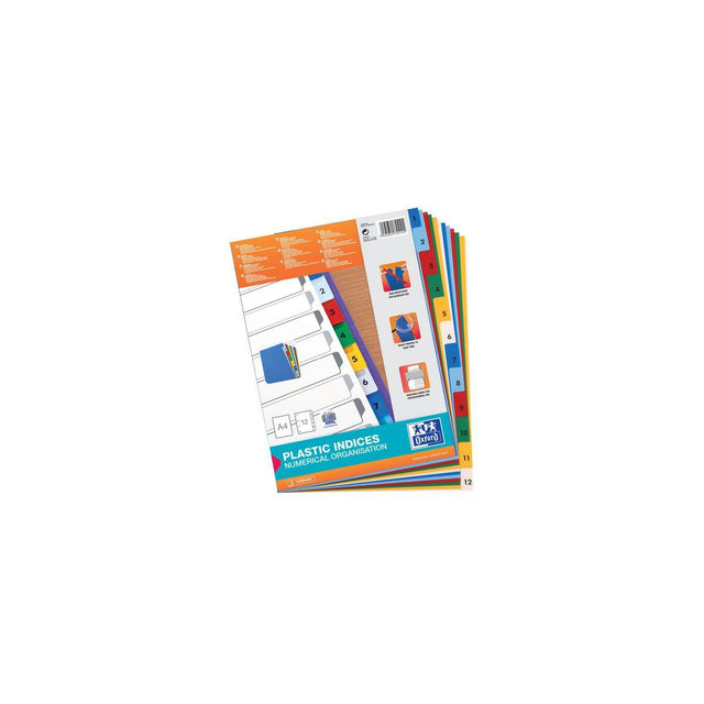 Plastic index OXFORD A4 1-12 o.colours