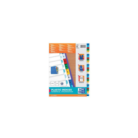 Plastic register OXFORDA4 1-31 different colours