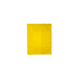 Rubber band folder plastic 3-cl A4 transp/yellow