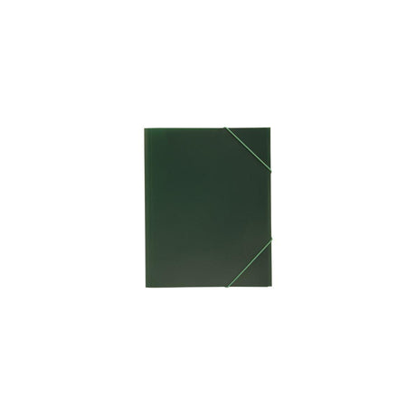 Rubber band folder plastic 3 flap A4 green