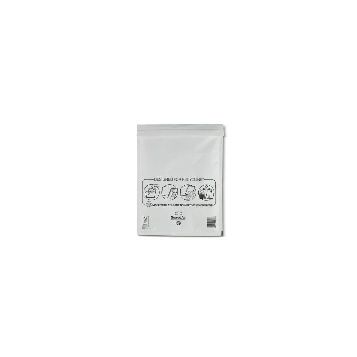 Bubble bag G4 240x330mm white 50/pack
