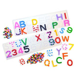 Bead plate ABC/numbers 5/pc