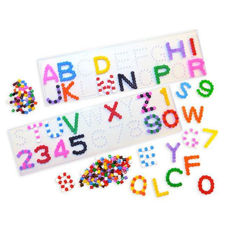 Bead plate ABC/numbers 5/pc