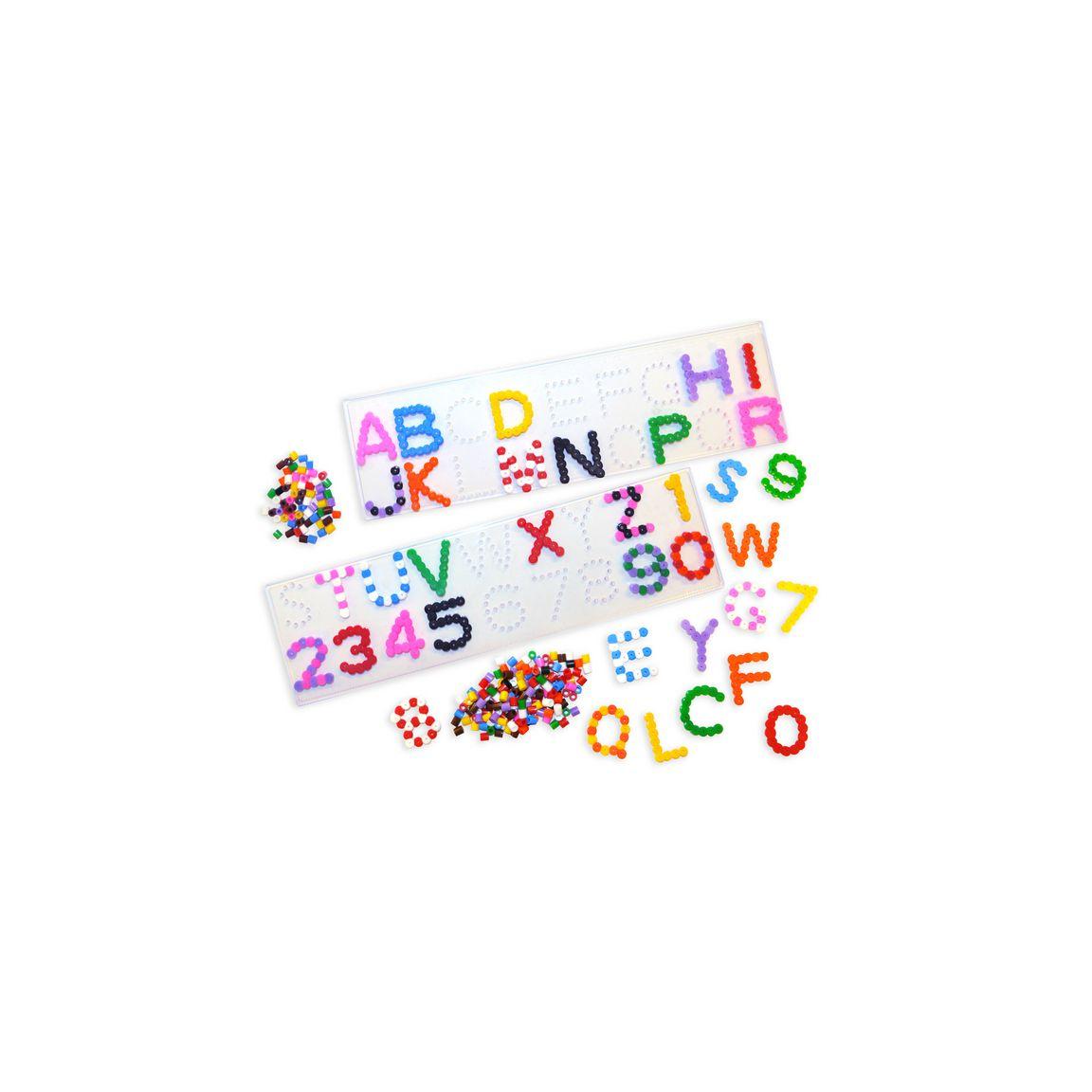 Bead plate ABC/numbers 5/pc
