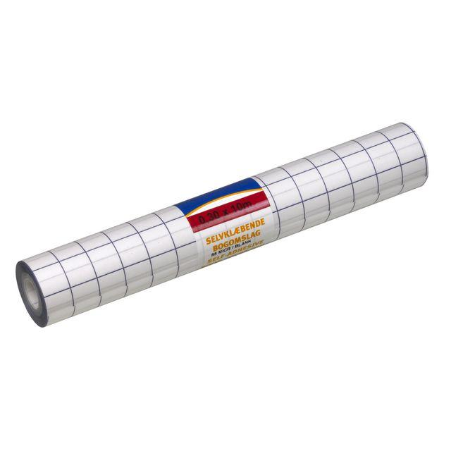 Book plastic self-adhesive. 80my 30cmx10m blank