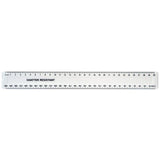 Ruler 30cm shatterproof white 100/pc
