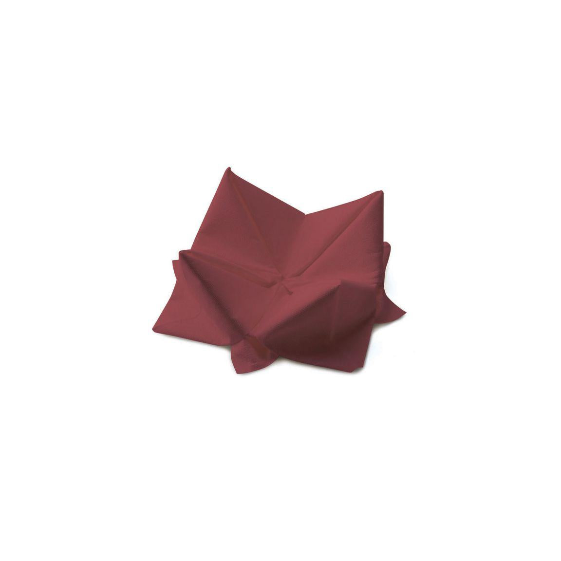 Napkin 3-ply 33x33cm burgundy 125/pack