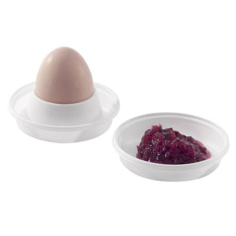 Egg cup plastic white 100/pack