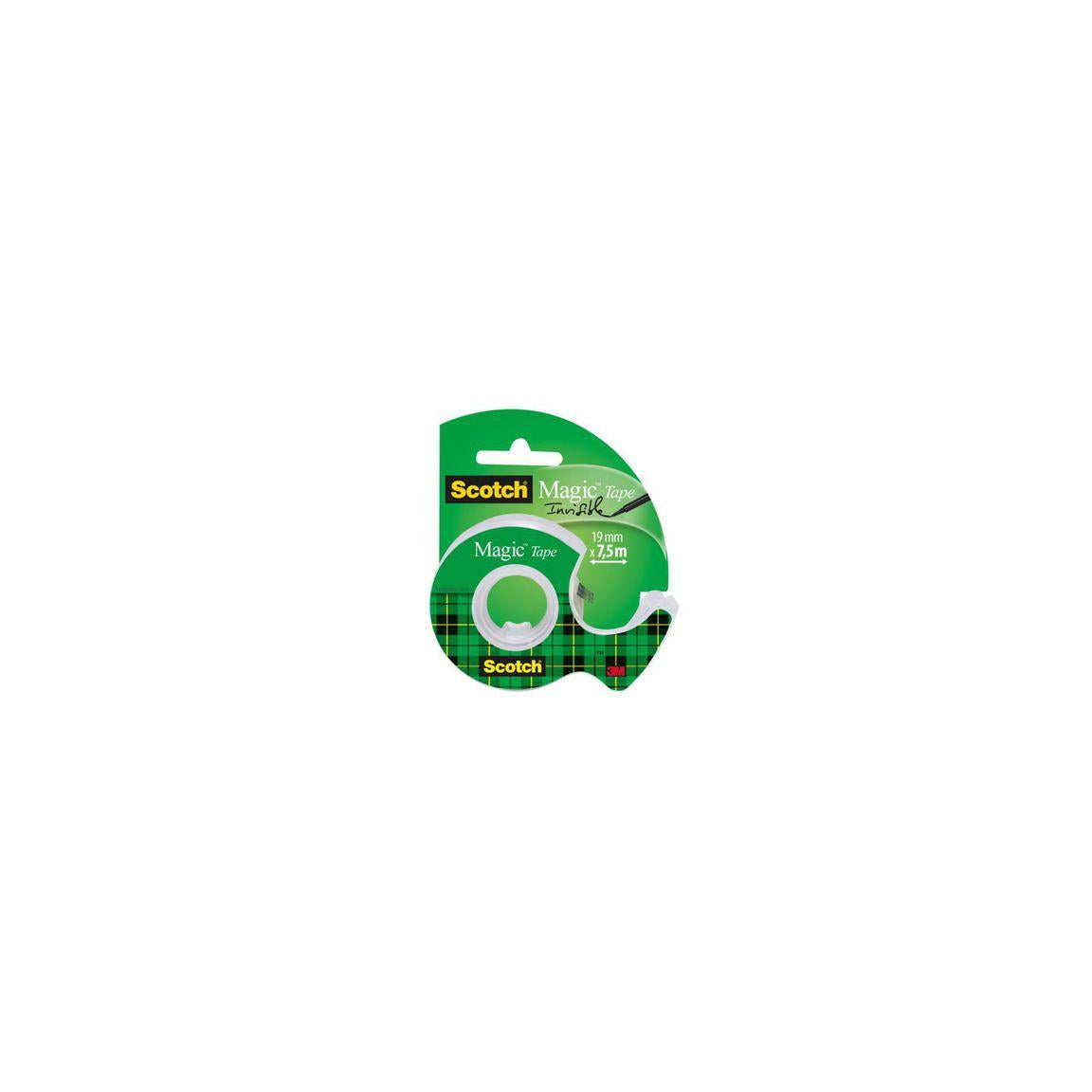 Document tape SCOTCH 7,5mx19mm w.holder