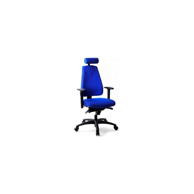 LD6340Deluxe office chair with swivel base blue
