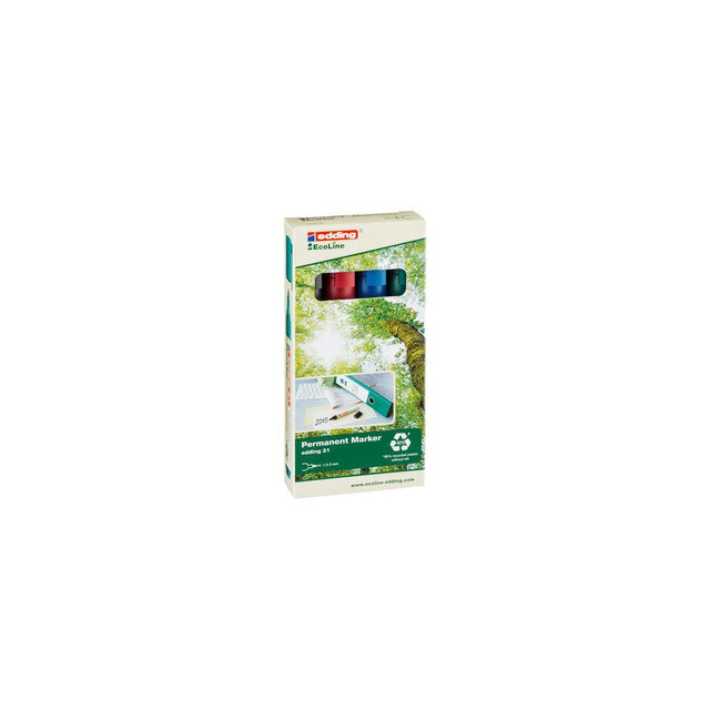 Marking pen EDDING 21 4 colours/pack