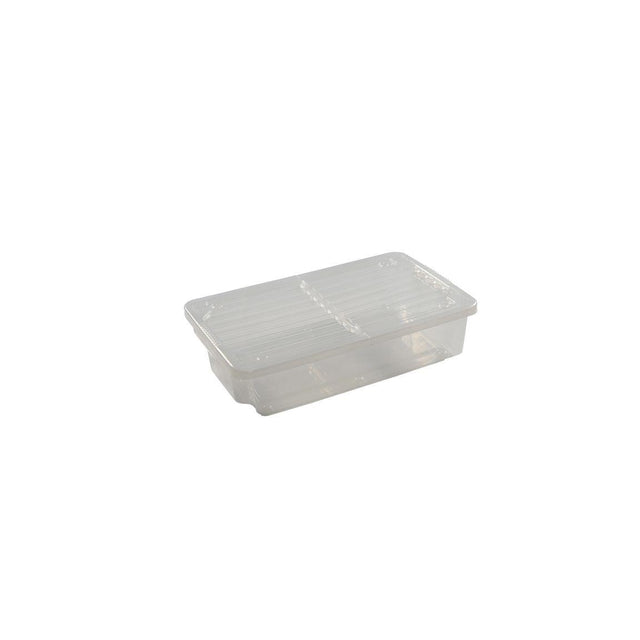 Storage box with wheels and lid 55 L