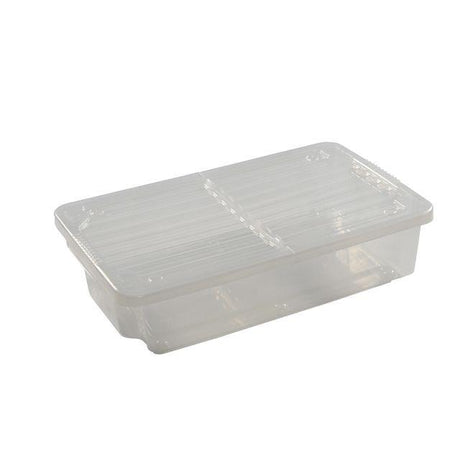 Storage box with wheels and lid 55 L
