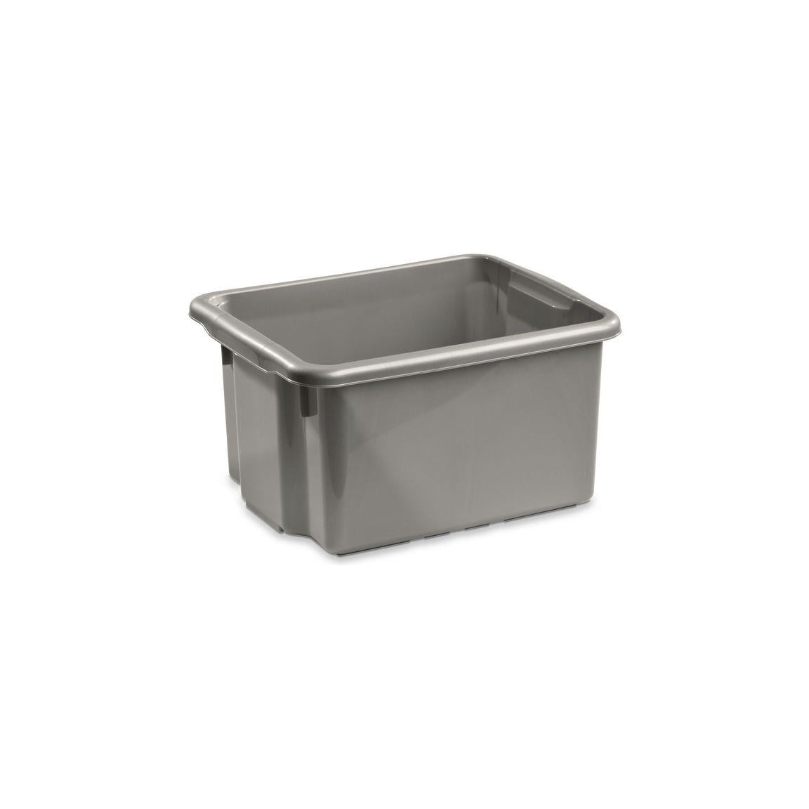 Storage box 15 L silver
