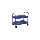 Rolling table 2 basket shelves blue