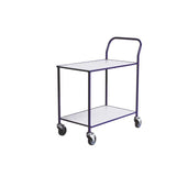 Table trolley 2 shelves blue/white