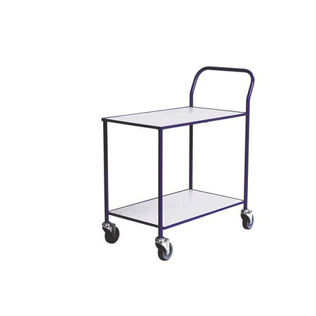 Table trolley 2 shelves blue/white