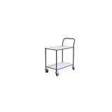 Table trolley 2 shelves blue/white