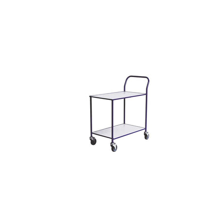 Table trolley 2 shelves blue/white