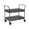 Rolling cart with 2 basket shelves, black.