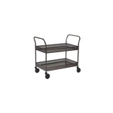 Rolling table 2 basket shelves black