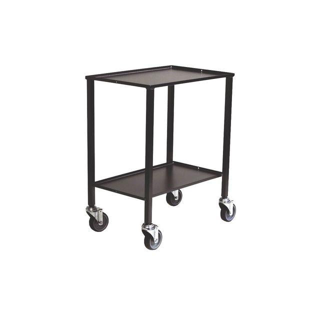 Rolling table 2 shelves anthracite grey