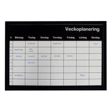 Weekly planning board 60x40cm silver