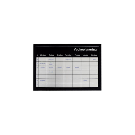 Weekly planning board 60x40cm silver