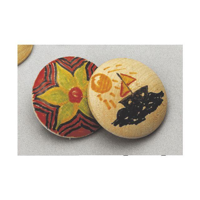 Wooden buttons 40mm 100/pack