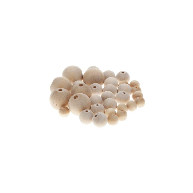 Wooden beads 20mm 100/pc uncoloured