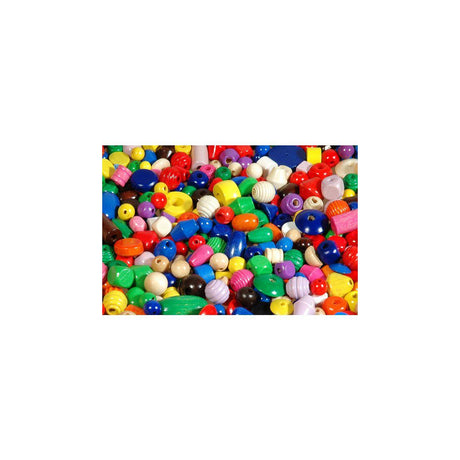 Wooden bead mix 750g mixed colours