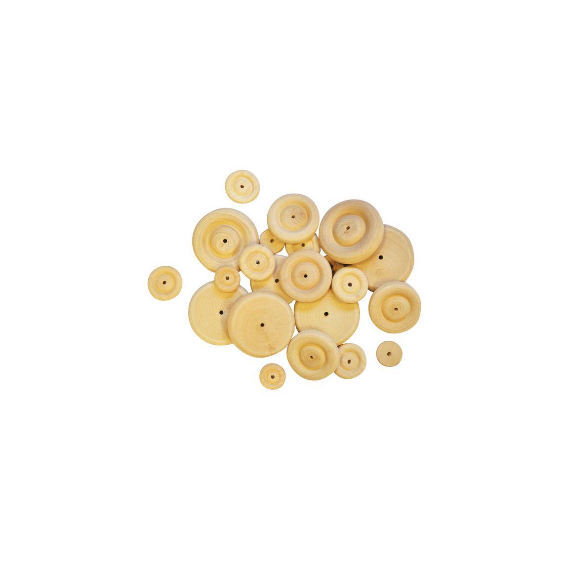 Wooden wheel 25 mm 50/pc