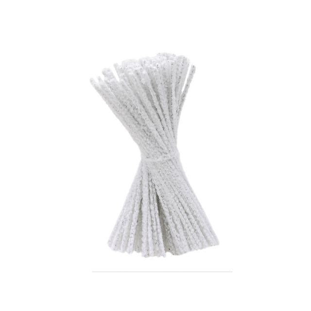 Pipe cleaner 15cm white 100/pack