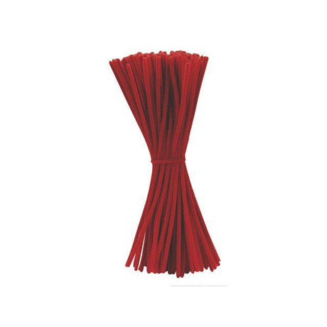 Pipe cleaners 30cm red 100/pack