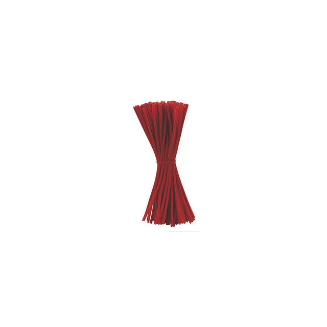 Pipe cleaners 30cm red 100/pack