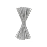 Pipe cleaner glitter 30cm silver 100/pack