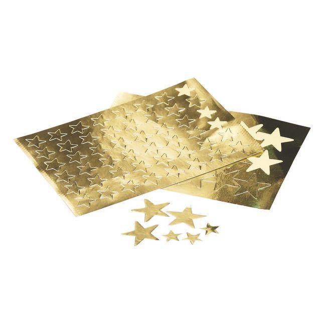Stickers stars gold 13mm 288/pc