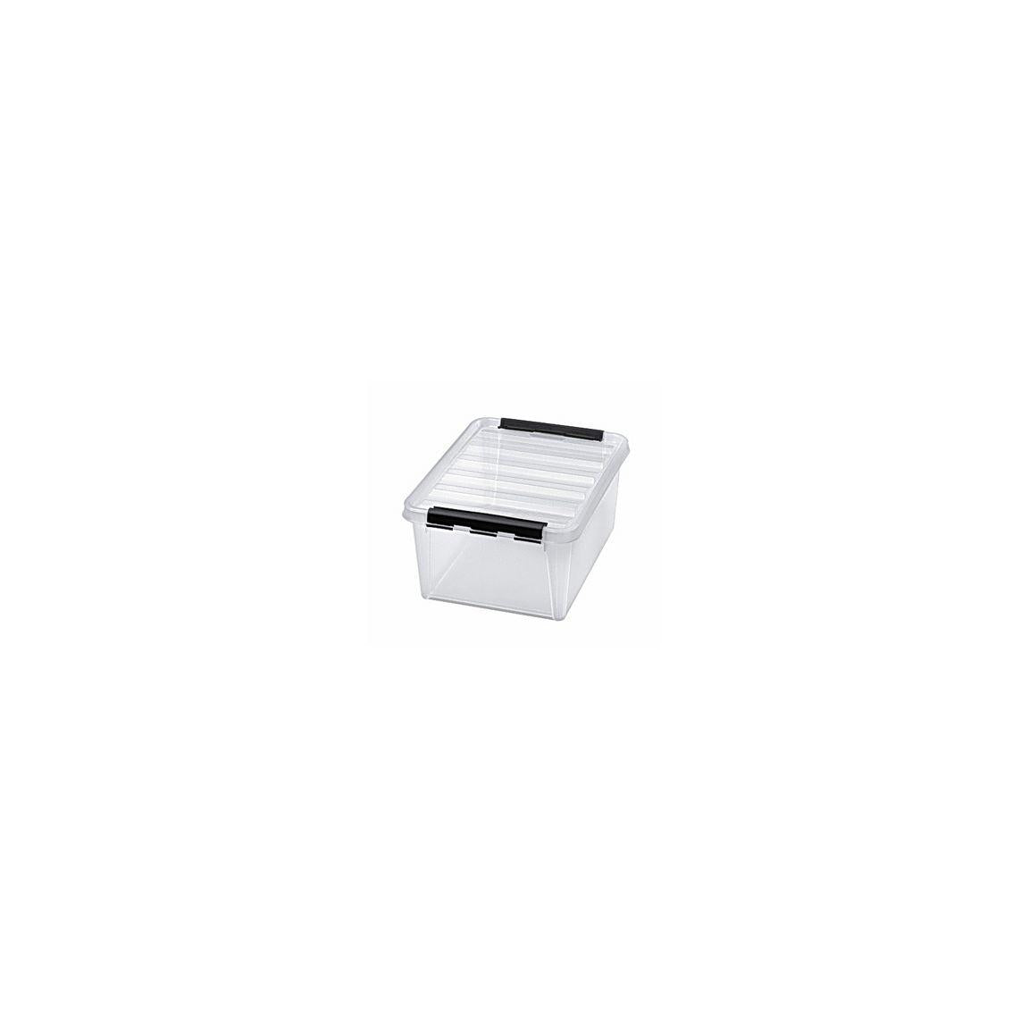 Storage box with lid 8L transparent