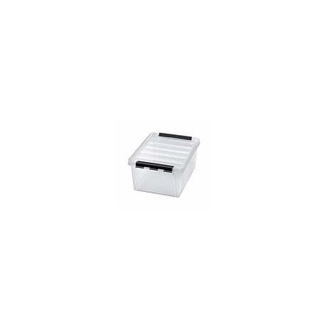 Storage box with lid 8L transparent