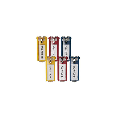 Key fob DURABLE blue, red yellow 6/pc