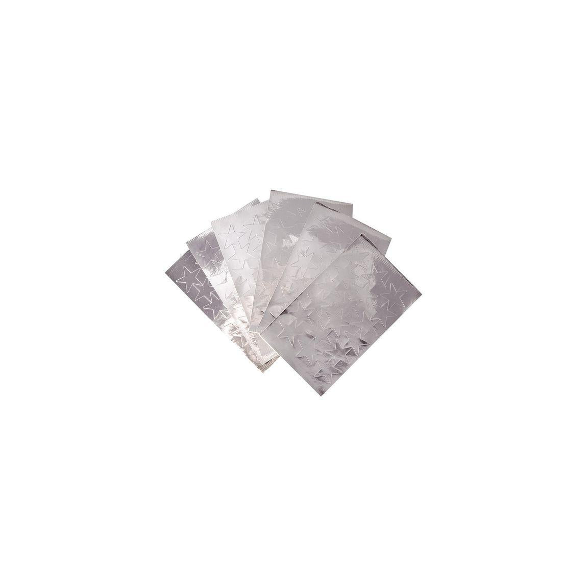 Stickers stars silver 25mm 108/pc