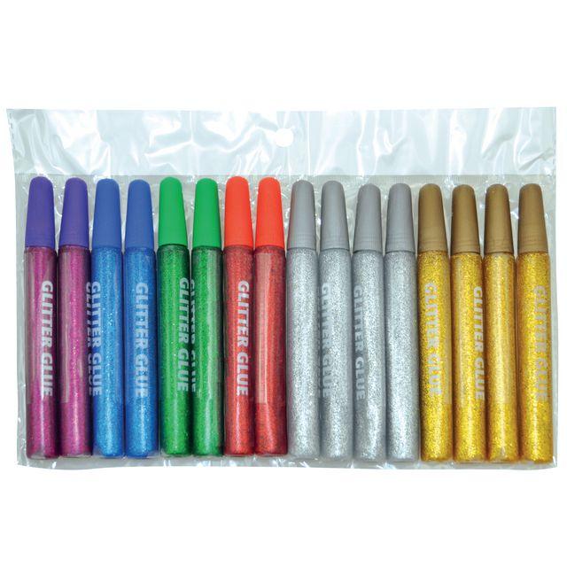 Glitter glue PLAYBOX 16 pcs