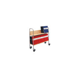 Binder trolley 2 shelves 91x86x34cm birch