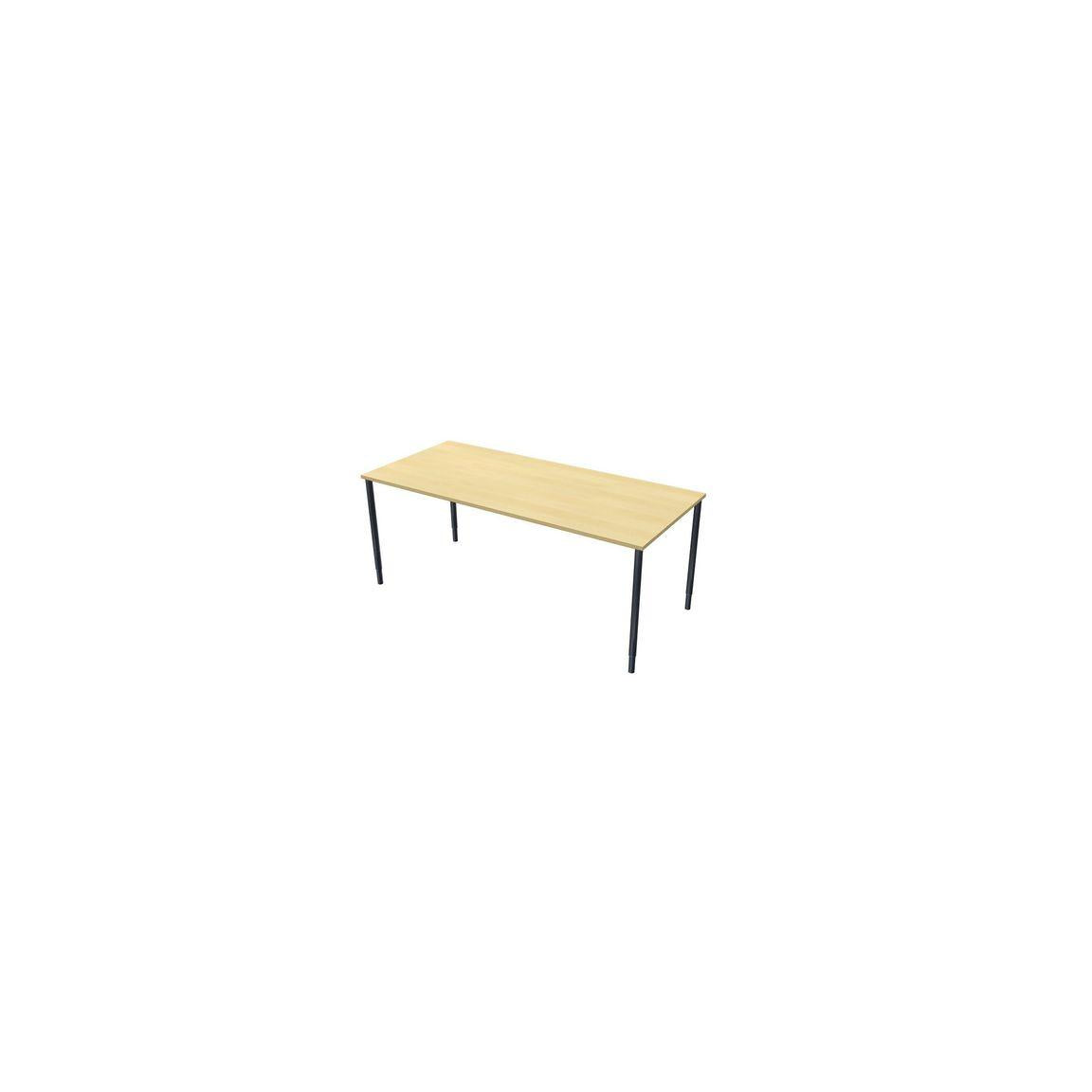 Table frist 180x80cm birch veneer/black